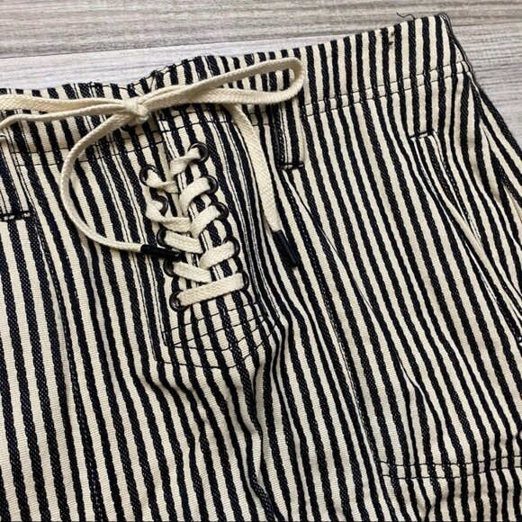 Madewell Front Tie Mini Fitted Pencil Skirt Striped NWT Women’s Size 2 - Picture 4 of 6